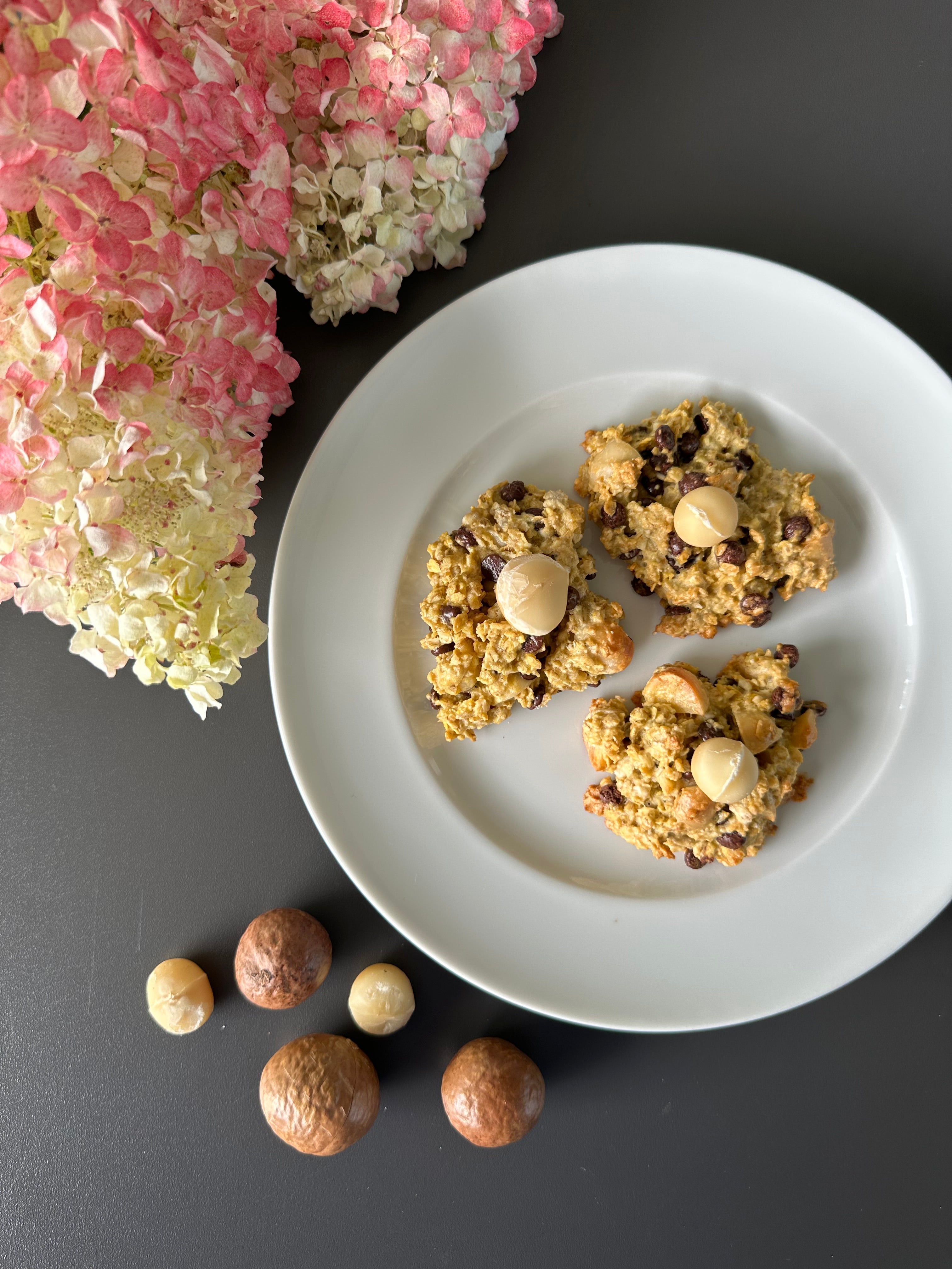 Frühstückskekse mit Macadamias